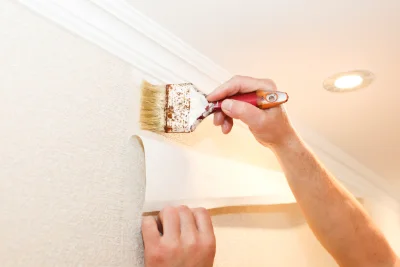 Pose de papier peint à Autrans-Méaudre en Vercors — revêtements muraux et toiles de verre